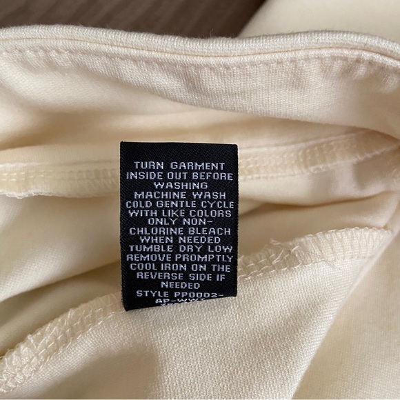 Zoe+Phoebe Cream elastic waist pants - Petite Large - NWOT - Picture 8 of 12